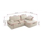 Narożnik CUBO L - strona lewa - beżowy, sztruks