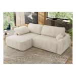 Narożnik CUBO L - strona lewa - beżowy, sztruks