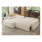 Narożnik CUBO L - strona lewa - beżowy, sztruks