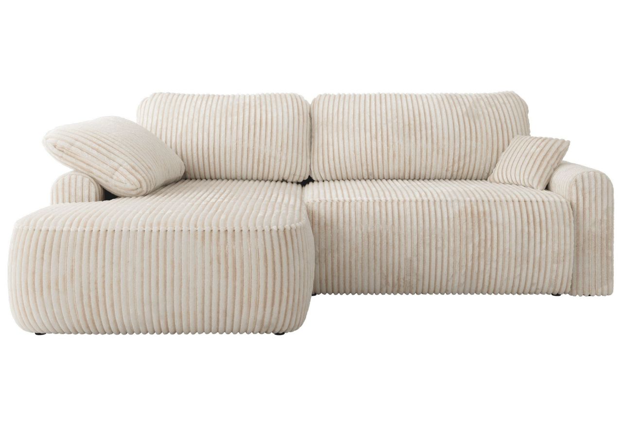 Narożnik CUBO L - strona lewa - beżowy, sztruks