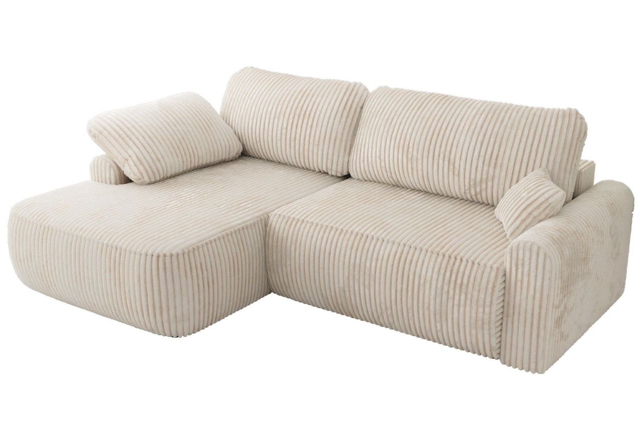 Narożnik CUBO L - strona lewa - beżowy, sztruks