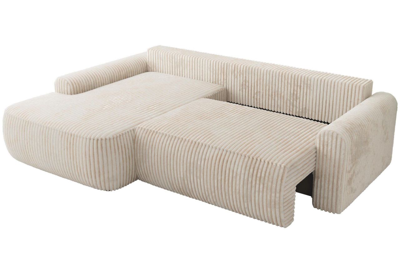 Narożnik CUBO L - strona lewa - beżowy, sztruks