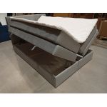 Łóżko kontynentalne LUKA KING 140x200 - Monolith 84 - jasny szary - OUTLETU