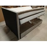 Łóżko kontynentalne LUKA KING 140x200 - Monolith 84 - jasny szary - OUTLETU