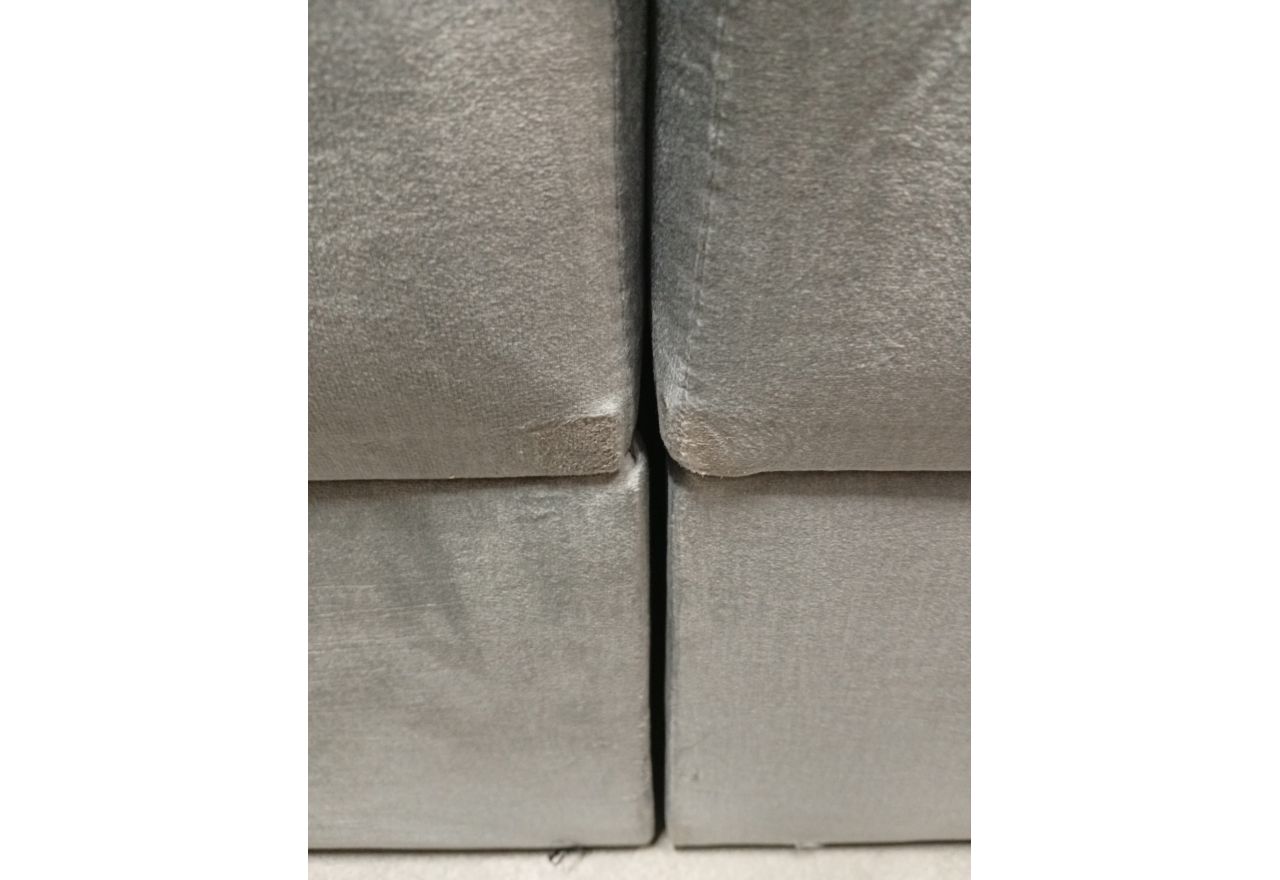 Łóżko kontynentalne LUKA KING 140x200 - Monolith 84 - jasny szary - OUTLETU