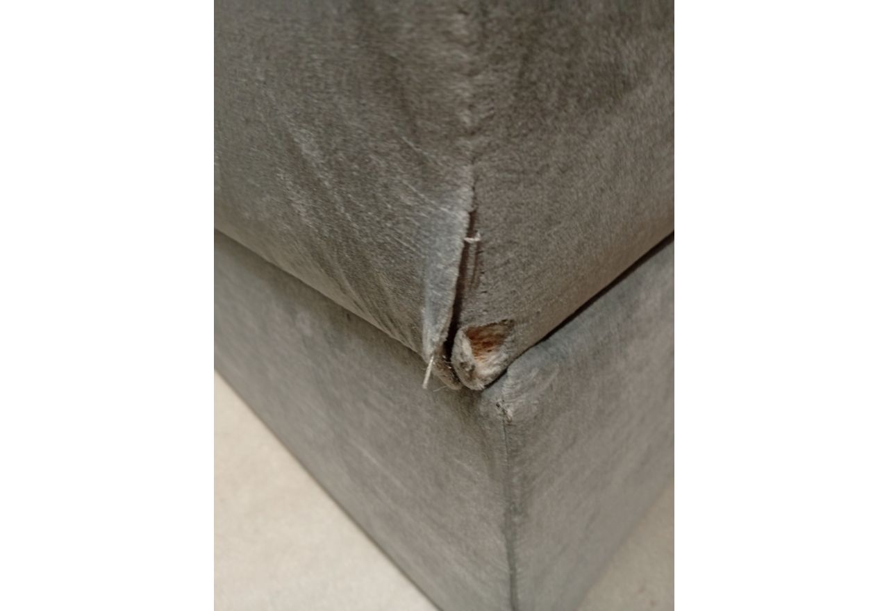 Łóżko kontynentalne LUKA KING 140x200 - Monolith 84 - jasny szary - OUTLETU