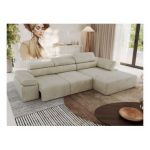 Narożnik z elektrycznym sterowaniem RILASSO L - Monolith 02 - beżowy - OUTLET