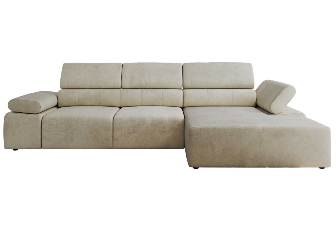 Narożnik z elektrycznym sterowaniem RILASSO L - Monolith 02 - beżowy - OUTLET