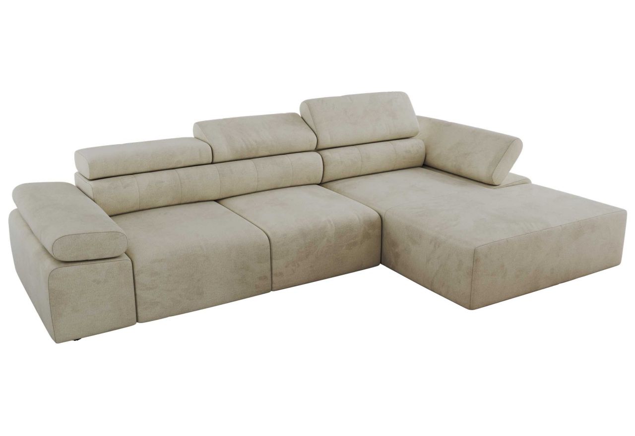 Narożnik z elektrycznym sterowaniem RILASSO L - Monolith 02 - beżowy - OUTLET