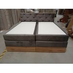 Łóżko kontynentalne VENETO KING 200x200 - Monolith 92 - ciemny szary - OUTLETU