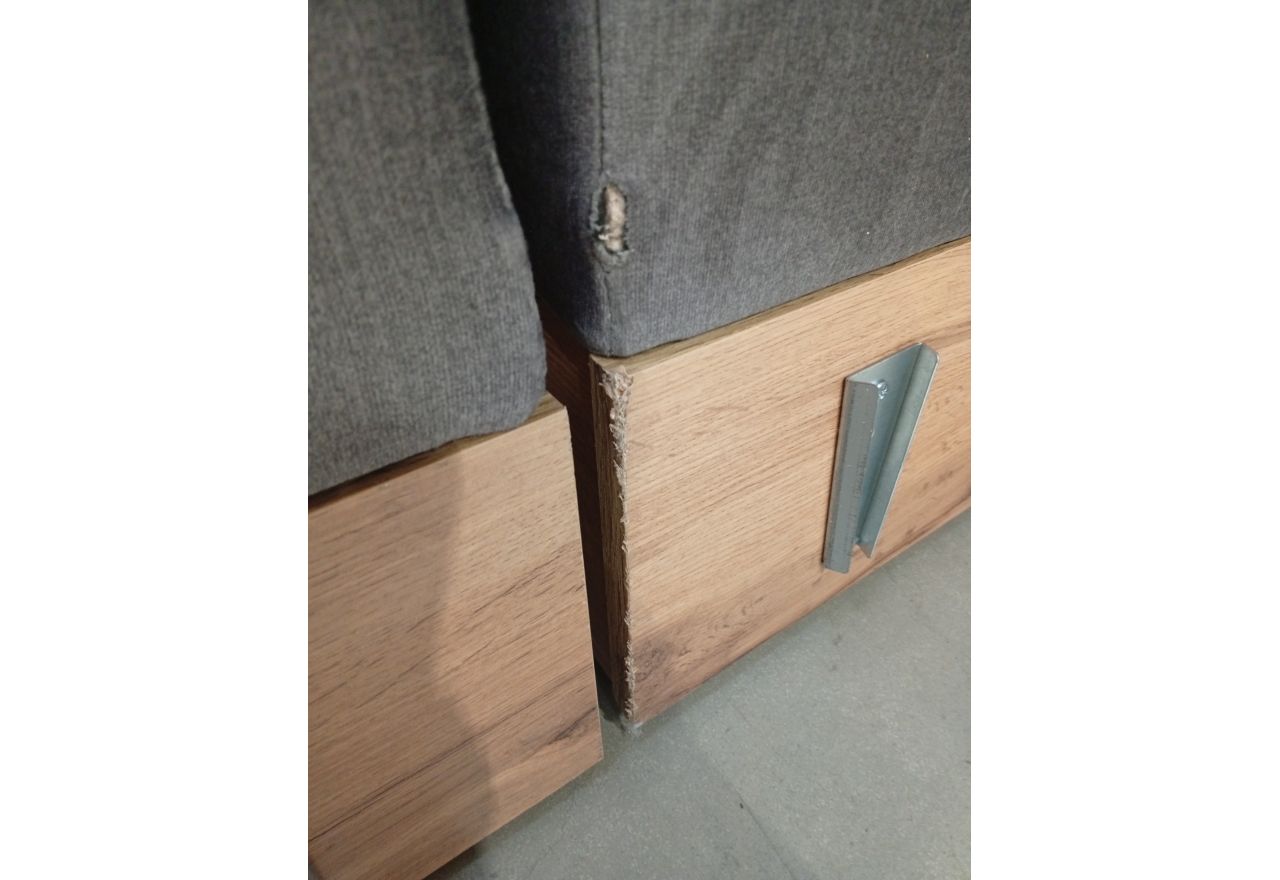 Łóżko kontynentalne VENETO KING 200x200 - Monolith 92 - ciemny szary - OUTLETU