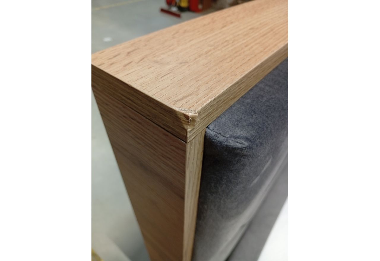 Łóżko kontynentalne VENETO KING 200x200 - Monolith 92 - ciemny szary - OUTLETU