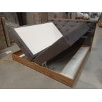 Łóżko kontynentalne VENETO KING 200x200 - Monolith 92 - ciemny szary - OUTLETU