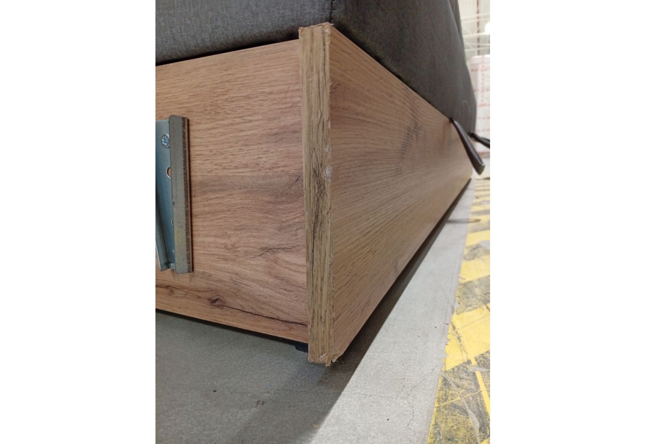 Łóżko kontynentalne VENETO KING 200x200 - Monolith 92 - ciemny szary - OUTLETU