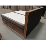 Łóżko kontynentalne VENETO KING 200x200 - Monolith 92 - ciemny szary - OUTLETU