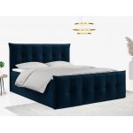 Łóżko kontynentalne PREMIUM 11 200x200 - Monolith 77 - niebieski - OUTLETU