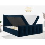 Łóżko kontynentalne PREMIUM 11 200x200 - Monolith 77 - niebieski - OUTLETU