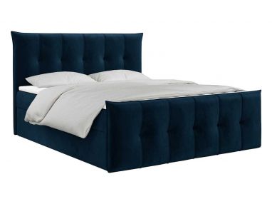 Łóżko kontynentalne PREMIUM 11 200x200 - Monolith 77 - niebieski - OUTLETU