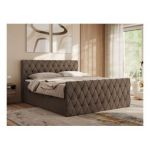 Łóżko kontynentalne MIREN DUO 160x200 - Monolith 15 - brązowy - OUTLET