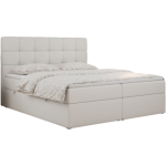 Łóżko kontynentalne ERNI 120x200 - Soft 17 - biała ekoskóra - OUTLETU