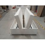 Łóżko kontynentalne ERNI 120x200 - Soft 17 - biała ekoskóra - OUTLETU