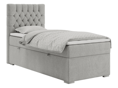 Łóżko kontynentalne PERA 90x200 - Matana 01 - jasny szary - OUTLET