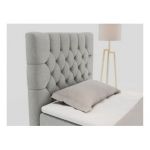 Łóżko kontynentalne PERA 90x200 - Matana 01 - jasny szary - OUTLET