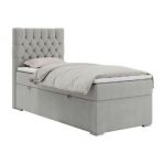 Łóżko kontynentalne PERA 90x200 - Matana 01 - jasny szary - OUTLET