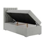 Łóżko kontynentalne PERA 90x200 - Matana 01 - jasny szary - OUTLET