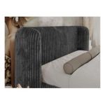 Łóżko tapicerowane EMORA CLASSIC DUO 180x200 - materac multipocket - szary, sztruks