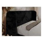 Łóżko tapicerowane EMORA CLASSIC DUO 140x200 - materac pocket - czarny, plusz