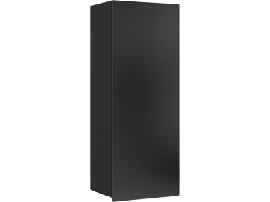 Modna szafka wisząca w czarnym kolorze do salonu - CONTROL Czarny / Czarny połysk