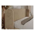 Łóżko tapicerowane EMORA CLASSIC DUO 140x200 - materac pocket - beżowy, plusz