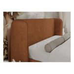 Łóżko tapicerowane EMORA CLASSIC DUO 140x200 - materac multipocket - pomarańczowy, struktura