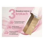 Łóżko tapicerowane EMORA CLASSIC DUO 160x200 - materac piankowy - beżowy, struktura