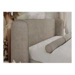 Łóżko tapicerowane EMORA CLASSIC DUO 200x200 - materac multipocket - beżowy, struktura