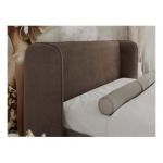 Łóżko tapicerowane EMORA CLASSIC DUO 160x200 - materac pocket - brązowy, welwet