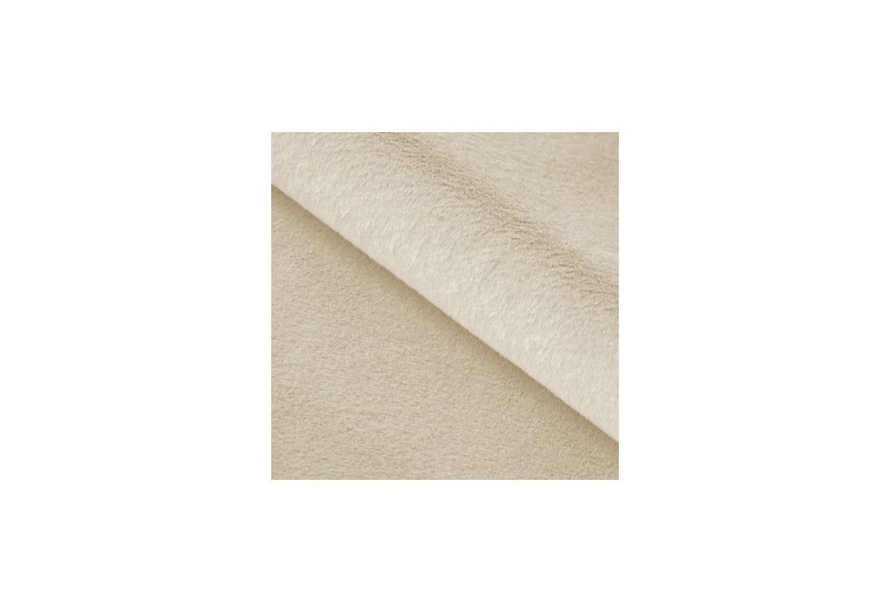 Łóżko tapicerowane EMORA CLASSIC 160x200 - materac piankowy - kremowy, plusz