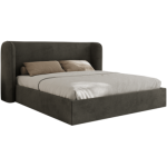 Łóżko tapicerowane EMORA CLASSIC 140x200 - materac multipocket - szary, welwet