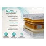 Łóżko tapicerowane EMORA CLASSIC 160x200 - materac pocket - kremowy, struktura