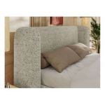 Łóżko tapicerowane EMORA CLASSIC 140x200 - materac pocket - beżowy, struktura