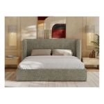 Łóżko tapicerowane EMORA CLASSIC 180x200 - materac multipocket - szary, struktura