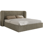 Łóżko tapicerowane EMORA CLASSIC 200x200 - materac multipocket - szary, struktura