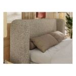 Łóżko tapicerowane EMORA CLASSIC 140x200 - materac multipocket - ciemnobeżowy, struktura