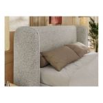 Łóżko tapicerowane EMORA CLASSIC 160x200 - materac multipocket - jasnoszary, struktura