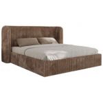 Łóżko tapicerowane EMORA CLASSIC 180x200 - materac pocket - brązowy, sztruks