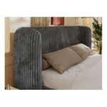 Łóżko tapicerowane EMORA CLASSIC 160x200 - materac piankowy - szary, sztruks