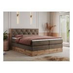 Łóżko kontynentalne VENETO KING 140x200 - Monolith 15 - brązowy - OUTLETU