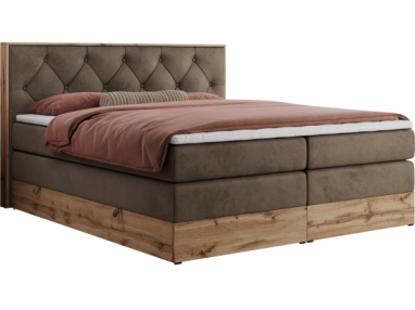 Łóżko kontynentalne VENETO KING 140x200 - Monolith 15 - brązowy - OUTLETU
