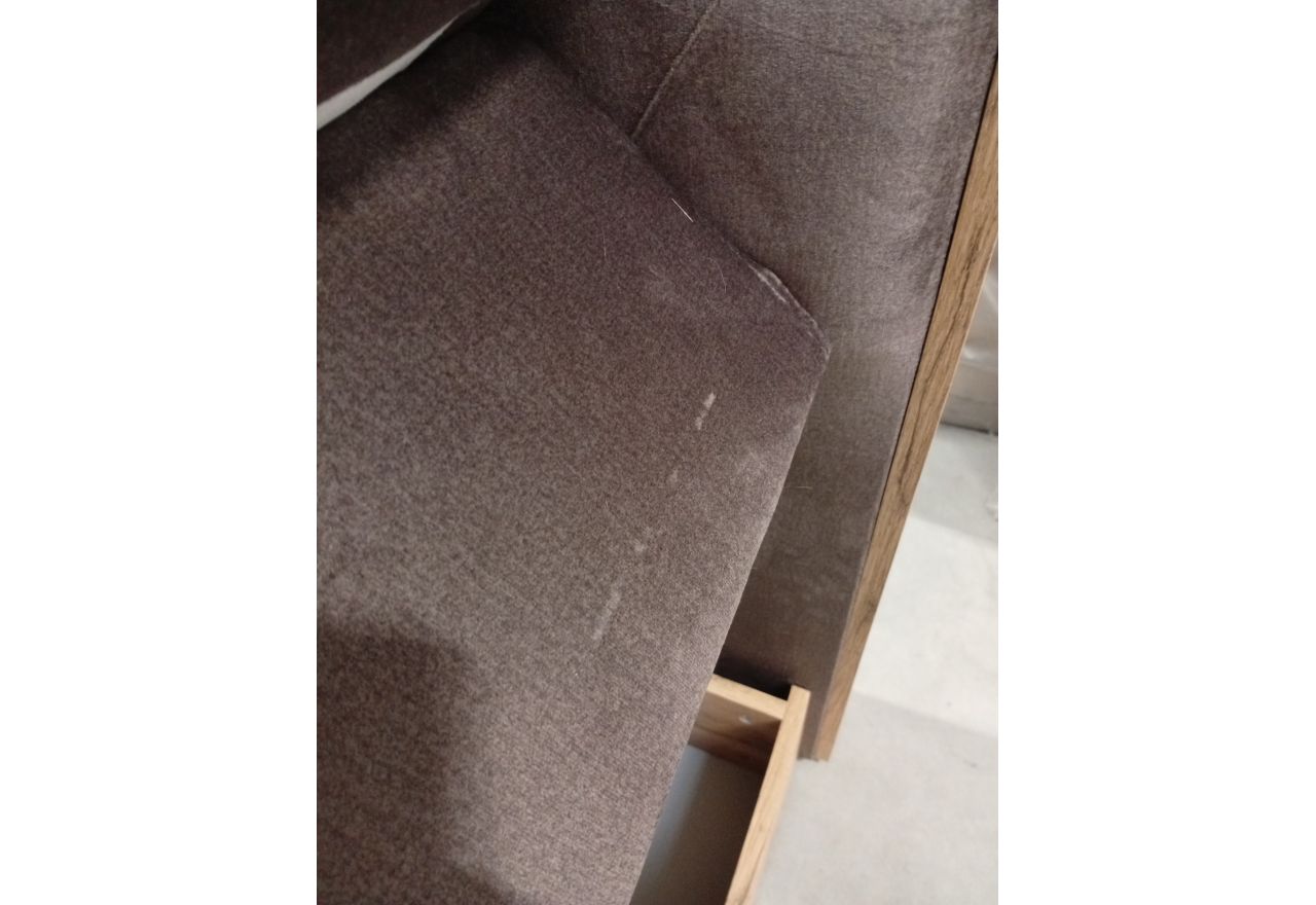 Łóżko kontynentalne VENETO KING 140x200 - Monolith 15 - brązowy - OUTLETU